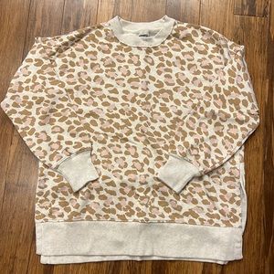 Aerie Cheetah Oversized Sweatshirt